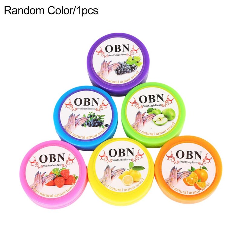 Random color, fruit-scented nail polish remover wipes, nail care products, nail polish remover packaging, nail cleaning box.